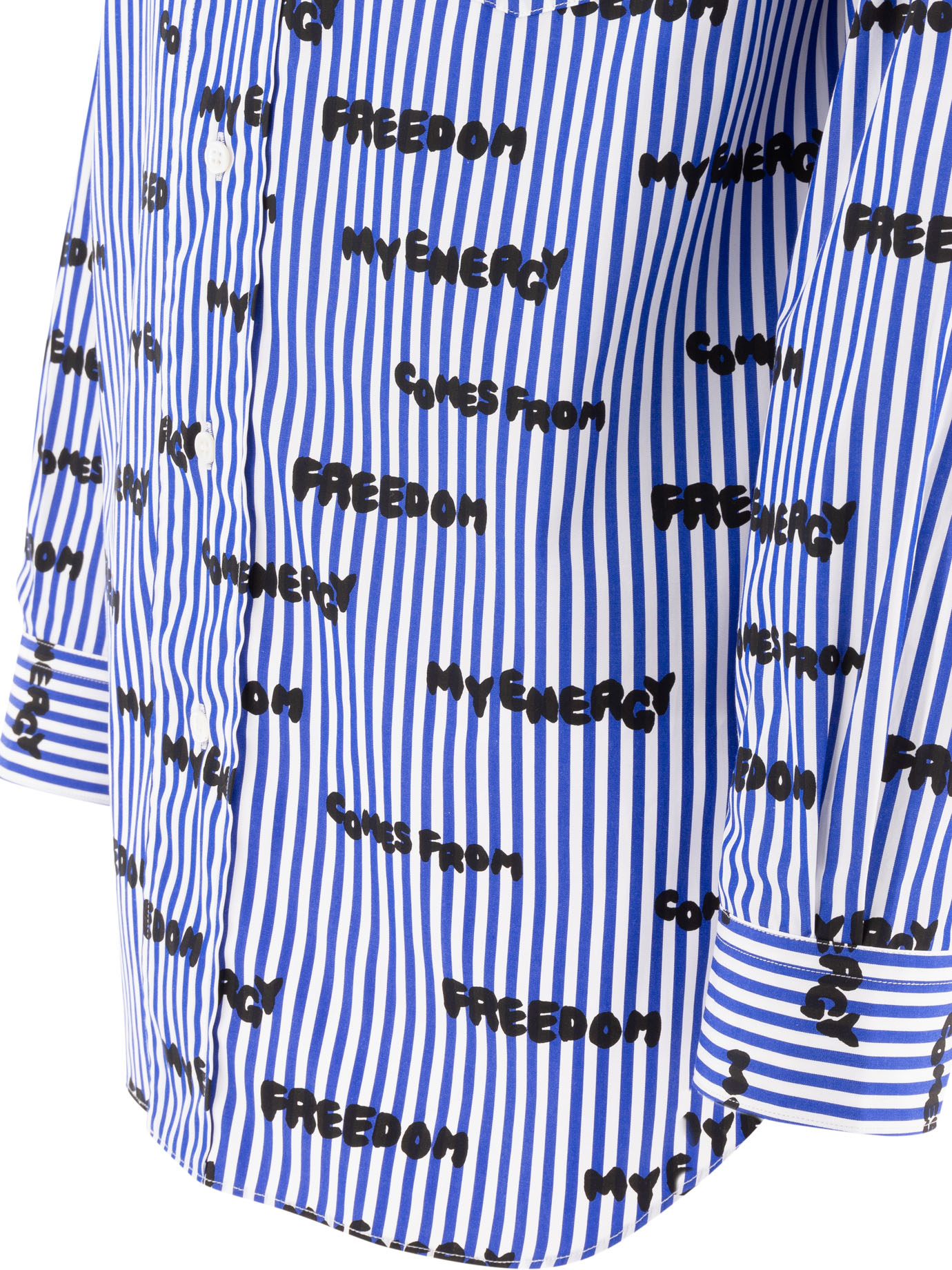 COMME DES GARçONS SHIRT Blue Printed striped shirt